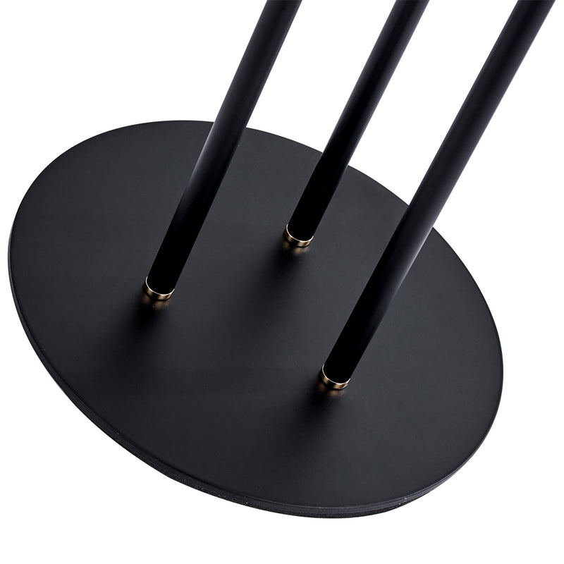 Moderno 1 Light Trigeminal Wood Grain and Column Metal Floor Lamp