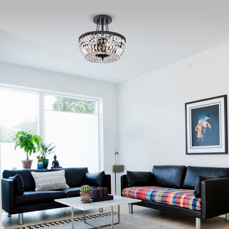 Achenar 3 Light Semi Flush Mount
