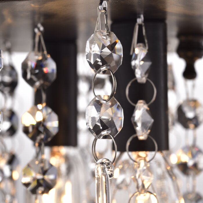 Scelene 4 Lights Flush Mount- Black