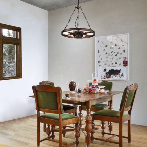 Achos 6 light Wheel Shape Chandelier