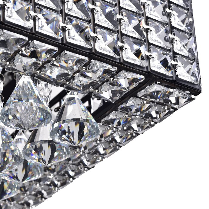 Angelia 8 Light Chandelier- Black