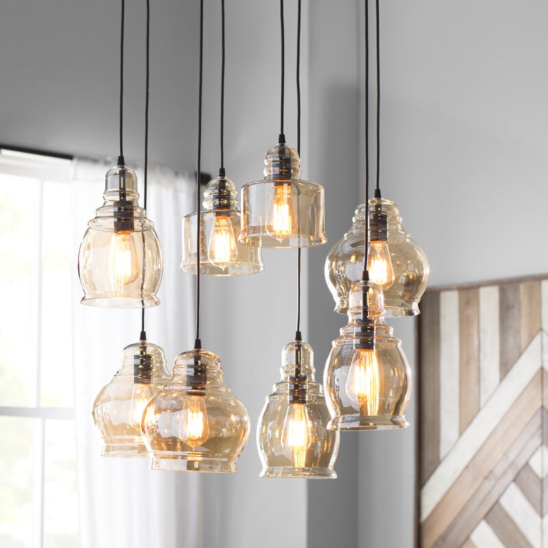 Aegaeon 8 Light Chandelier-Black