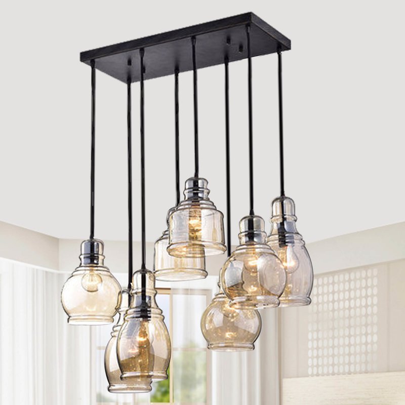 Aegaeon 8 Light Chandelier-Black