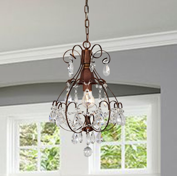 Hippocampi 1 Light Crystal Chandelier