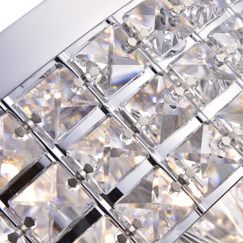 Aello 4 Light Crystal Flush Mount- Chrome