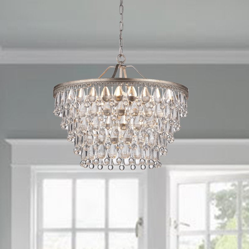 Nereides 6 Light Crystal Chandelier