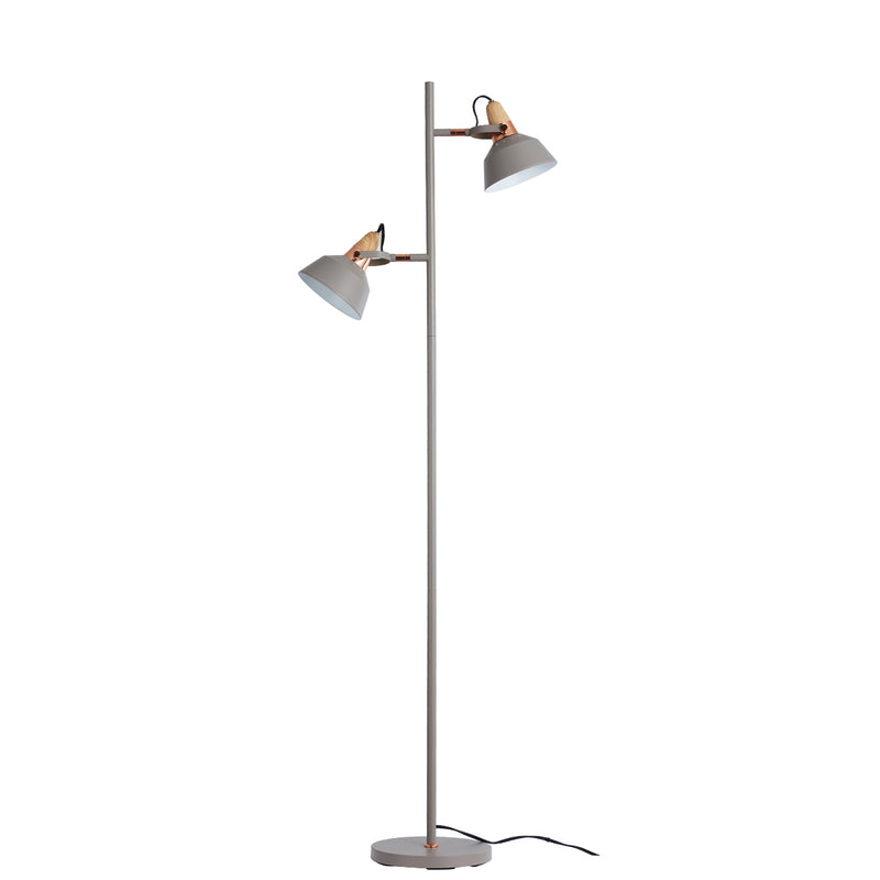 Moderno 1 Light Satin Light Gray Tree Floor Lamp