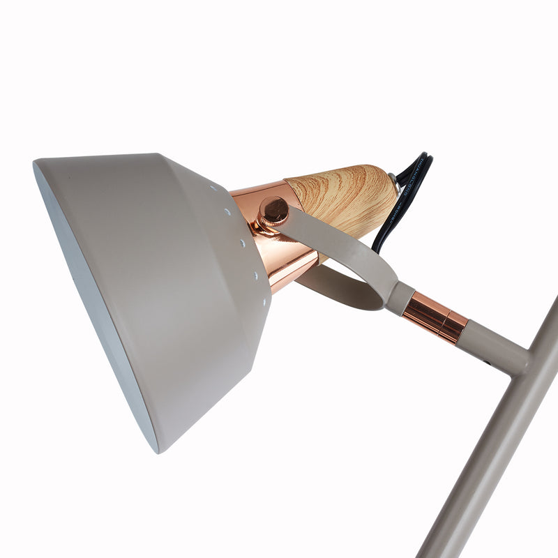 Moderno 1 Light Satin Light Gray Tree Floor Lamp