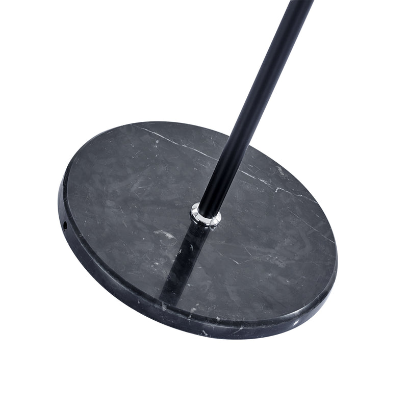 1 light Wood Grain and Black Finish Adjustable Task Floor Lamp