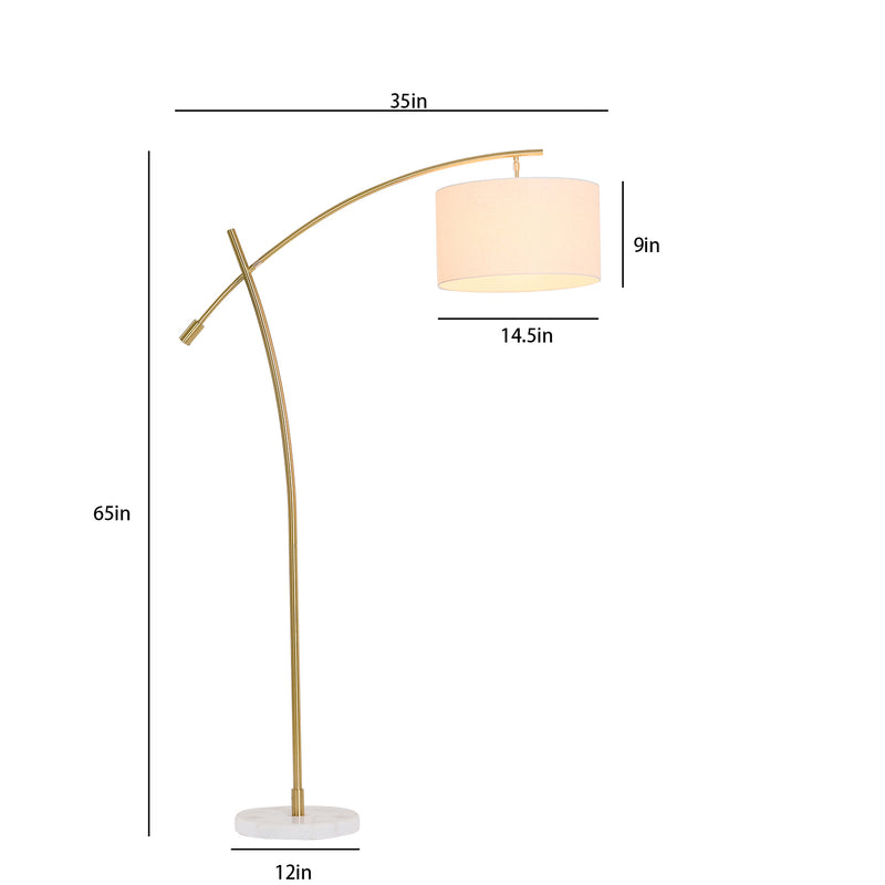 Moderno Copper finish Arched Floor lamp