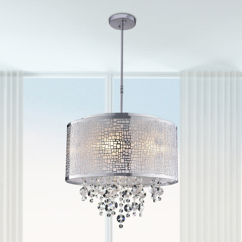 Iris 4 Lights Chandelier- Chrome