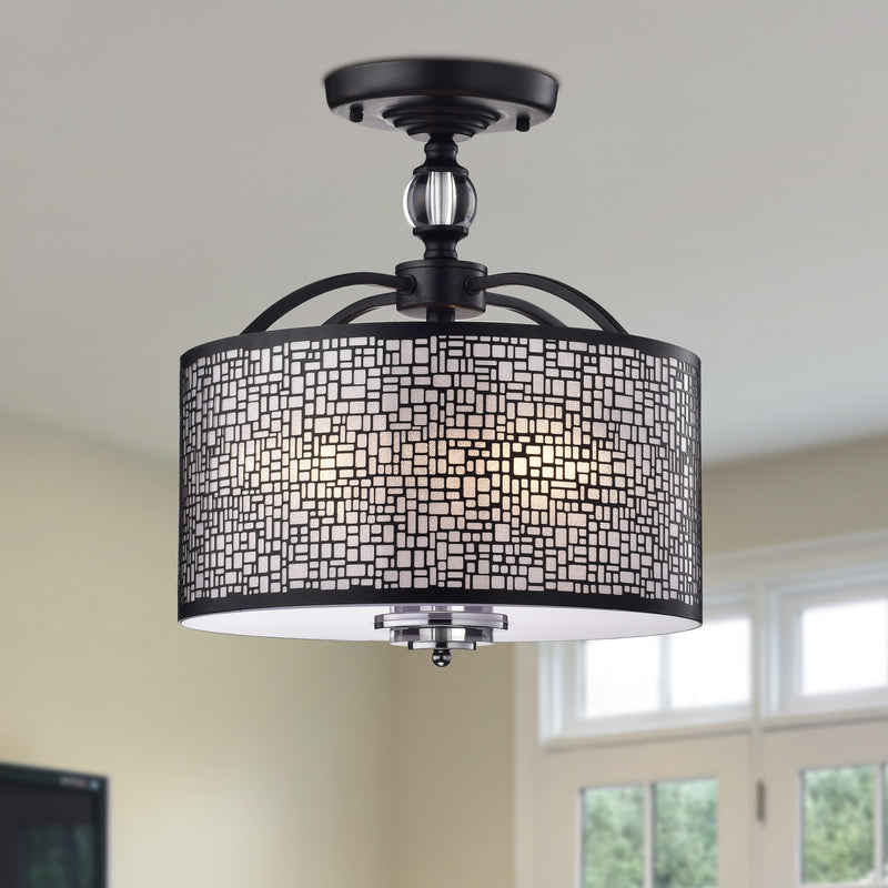 Euronotus 3 Lights Semi-Flush Mount