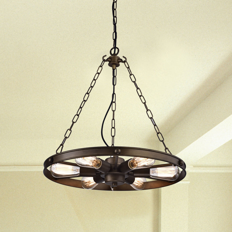 Achos 6 light Wheel Shape Chandelier