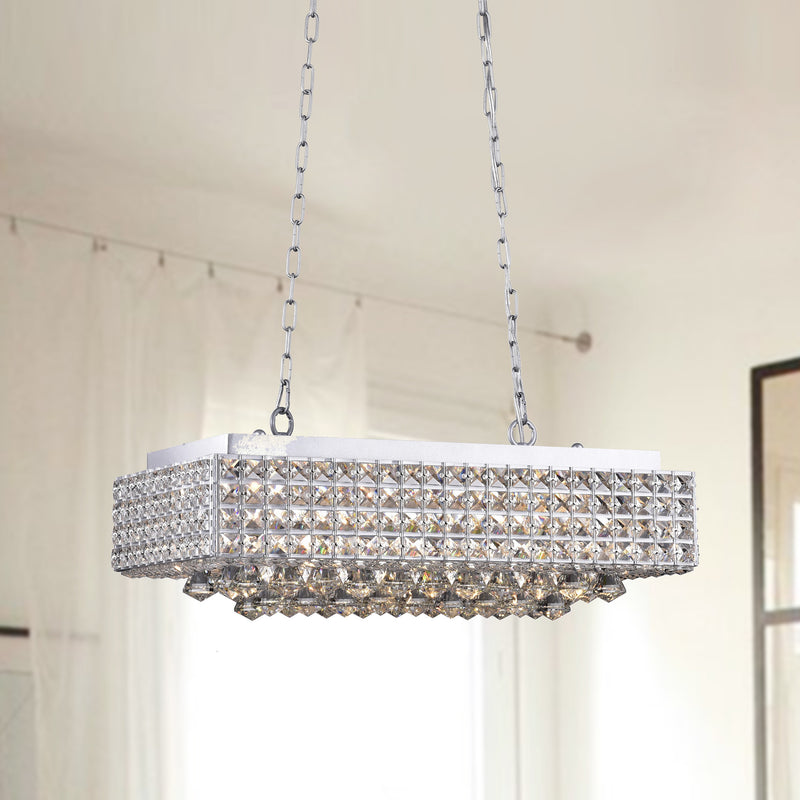 Angelia 8 Light Chandelier Chrome