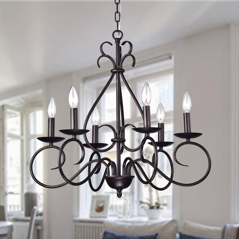 Aura 6 Light Chandelier