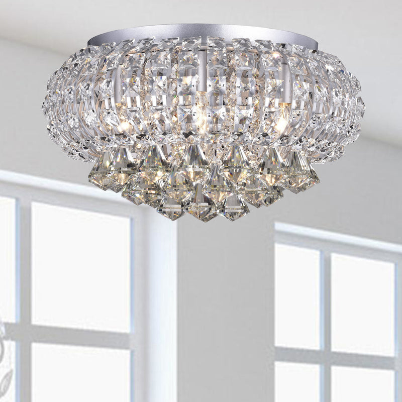 Persesi 5 Light Flush Mount- Chrome