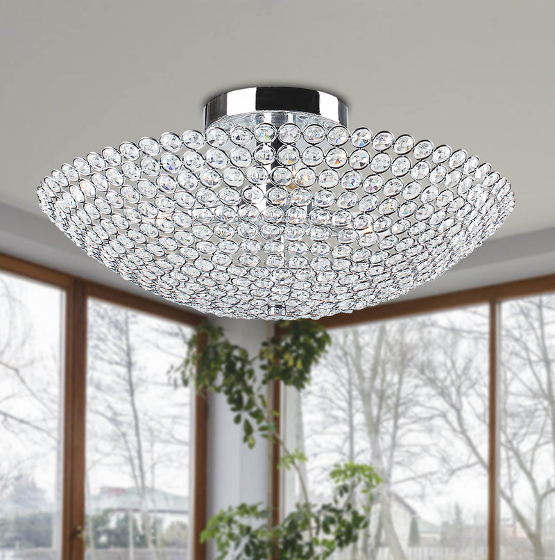 Chronus 3 Light Semi Flush Mount