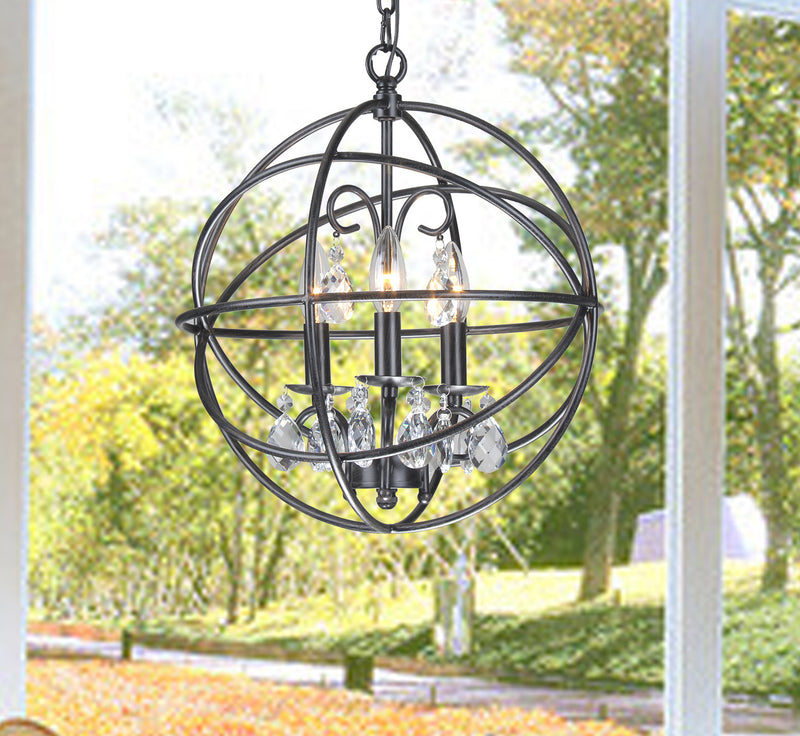 Phobos 3 Light Globe Pendant