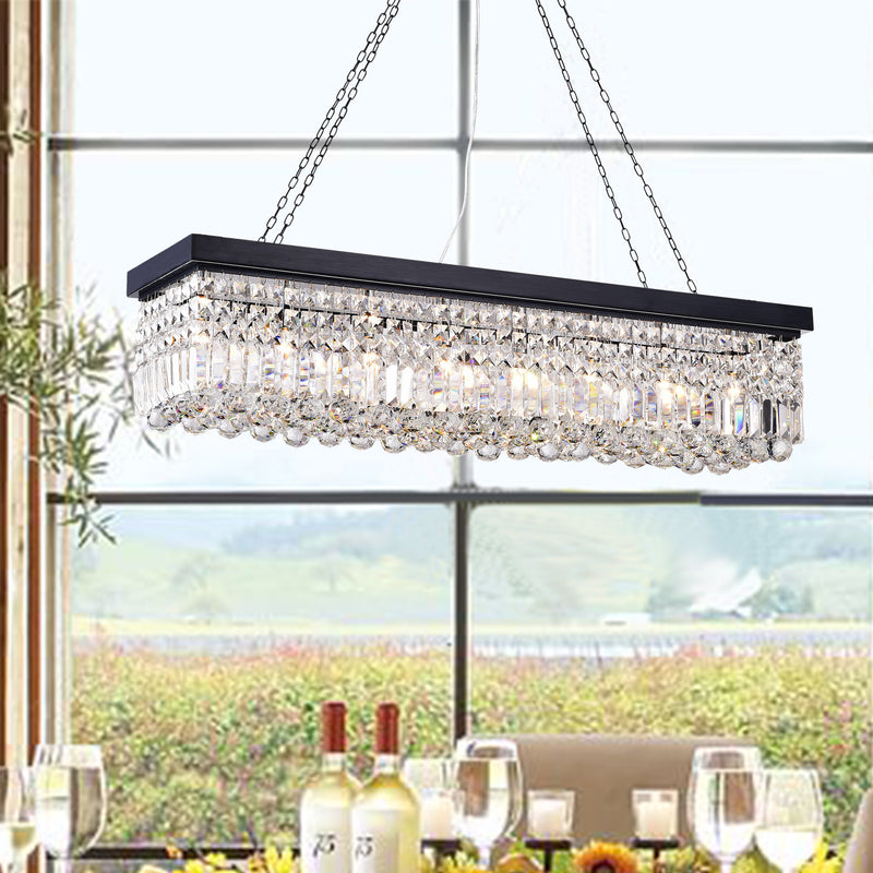 Thanatos 8 Light Chandelier - Brownish Black