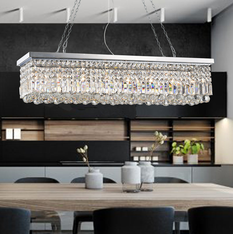 Thanatos 8 Light Chandelier - Chrome