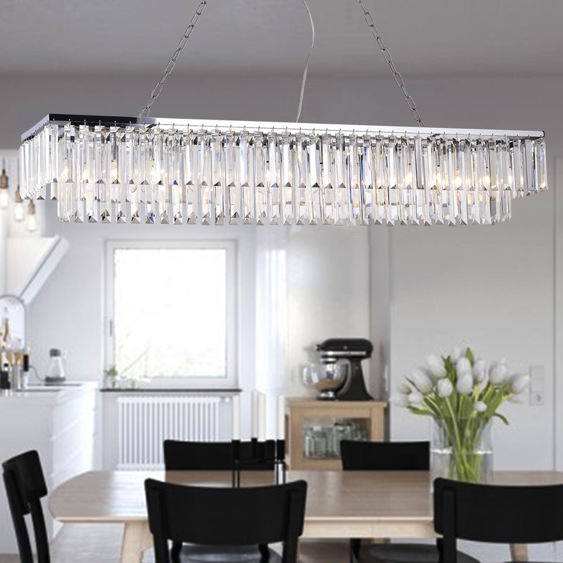 Hybris 8 Light Chrome Chandelier