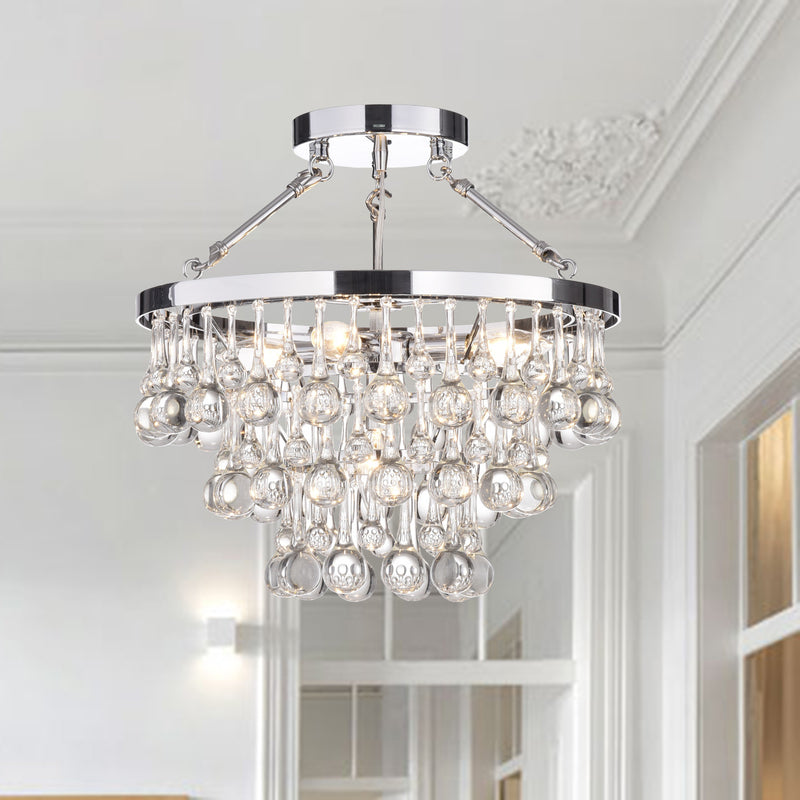 Hypnos 5 Light Semi-Flush Mount- Chrome