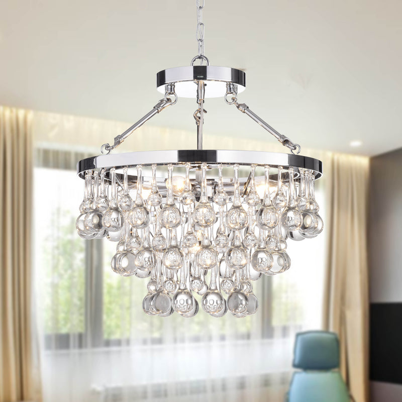 Koalemos 5 light Chrome Chandelier