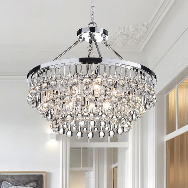 Loke 9 Light Chrome Chandelier