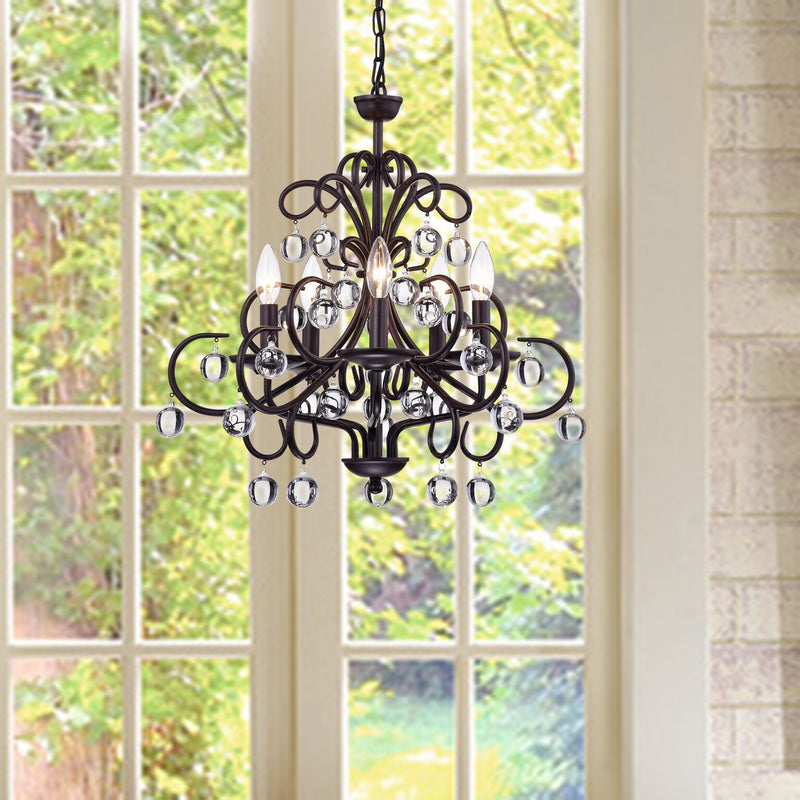 Charybids 5 Light Candle Chandelier
