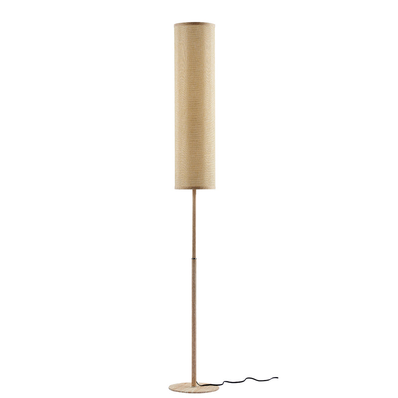 Moderno   1 Light Cylinder Wood Grain Finish Floor Lamp