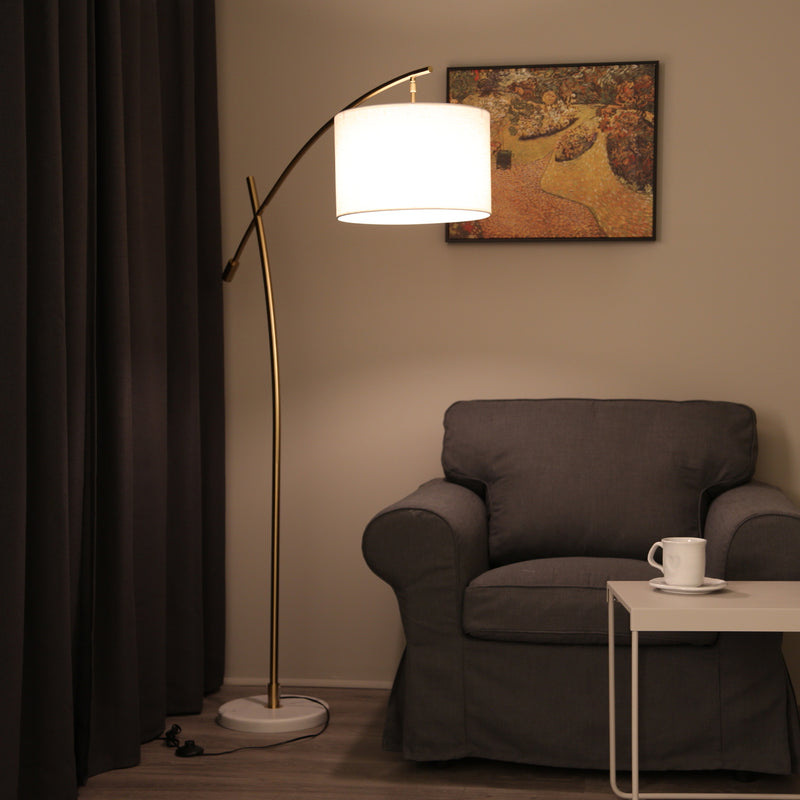 Moderno Copper finish Arched Floor lamp